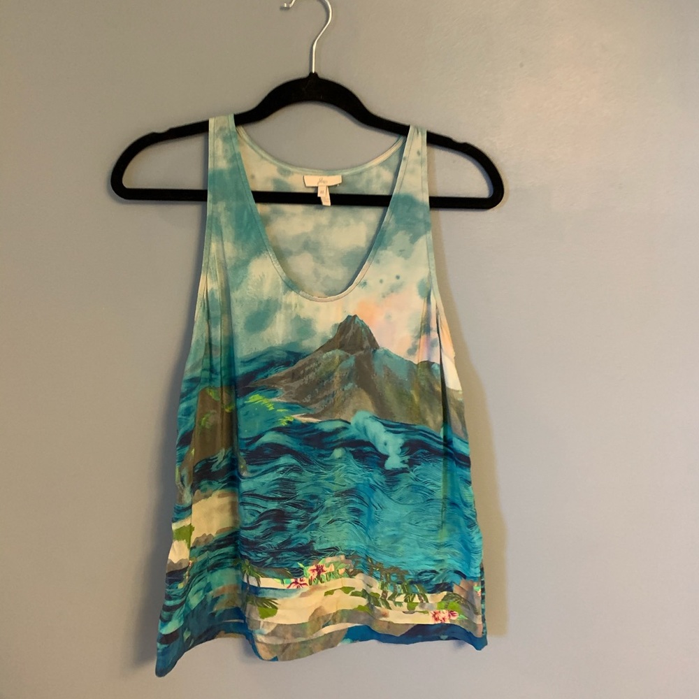 Joie mountain landscape silk tank - size medium